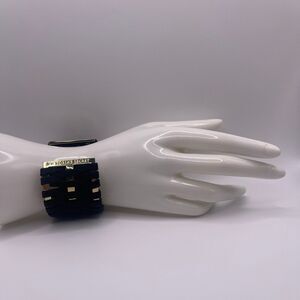 Victoria's Secret Women's Vintage Suede Interlocking Cuff Bangle Bracelet